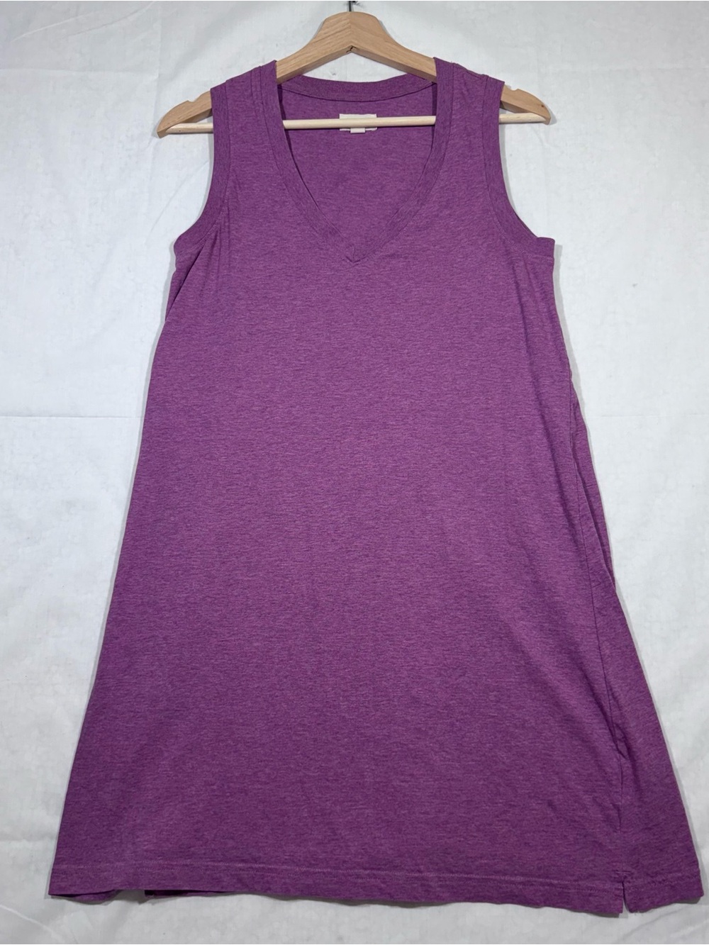 Pact Softspun A-Line Tank Dress Size S Lavender Organic Cotton Sleeveless